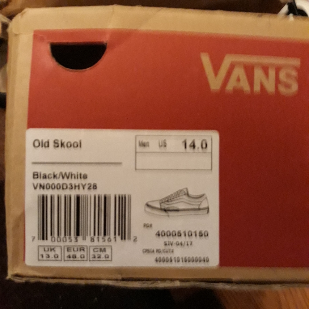 Mens vans size 14